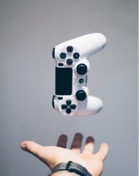 white playstation controller